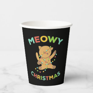 Meowy Christmas Paper Cups