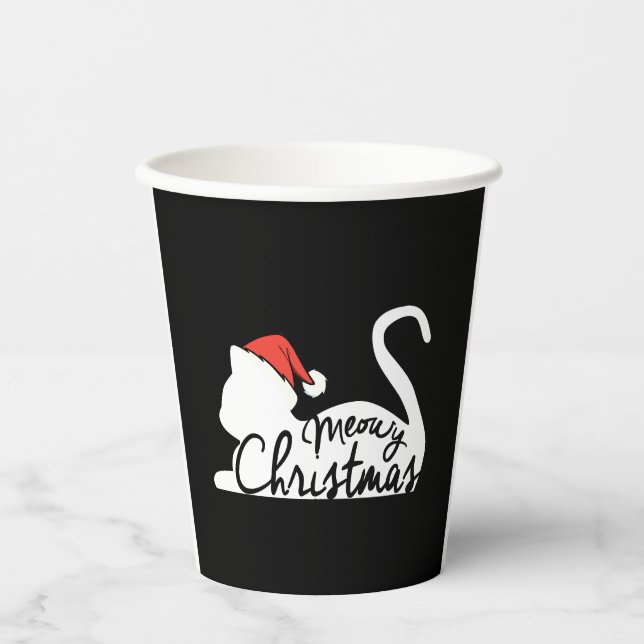 Meowy Christmas  Paper Cups (Front)