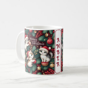 Meowy Christmas - Personalized Coffee Mug