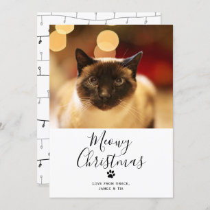 Meowy Christmas Pet Cat Christmas Card