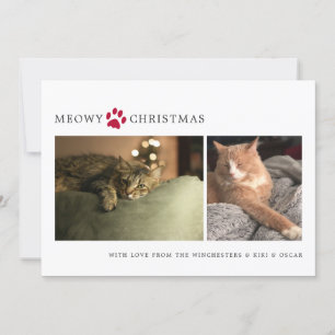 Meowy Christmas Photo Holiday Card