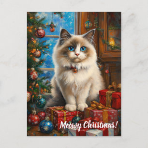 Meowy Christmas!  Postcard