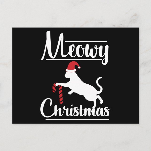 Meowy Christmas Postcard (Front)