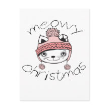 Meowy Christmas Postcard