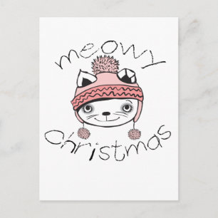 Meowy Christmas Postcard