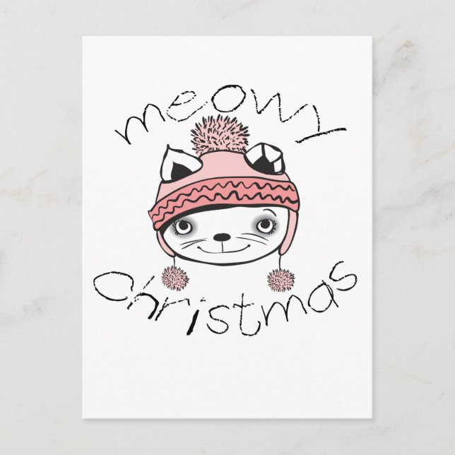 Meowy Christmas Postcard (Front)