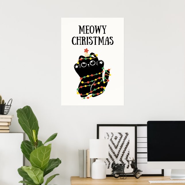Meowy Christmas Poster (Home Office)