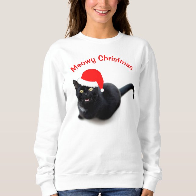 Meowy Christmas Sweatshirt (Front)
