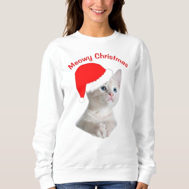 Meowy Christmas Sweatshirt (Front)