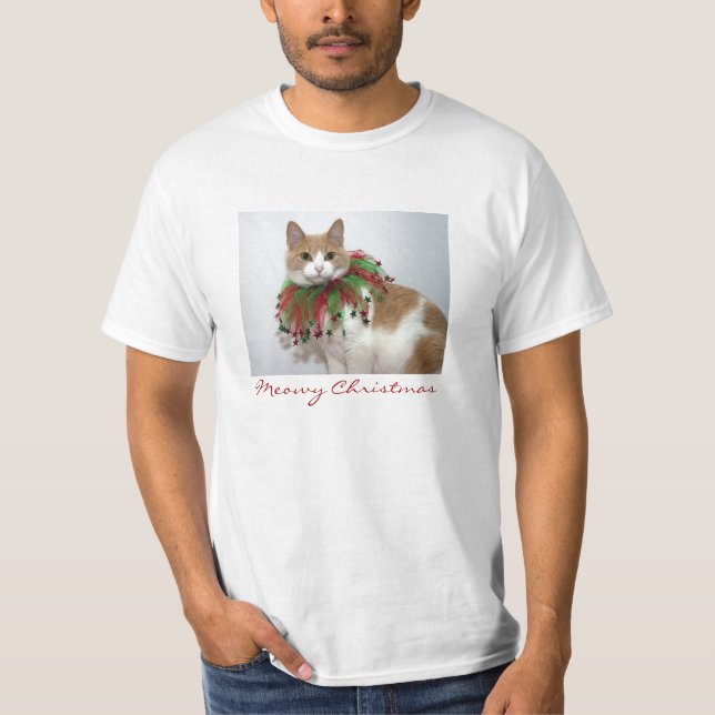 Meowy Christmas t-shirt (Front)