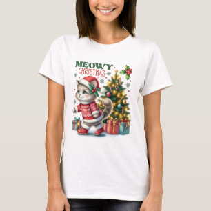 Meowy Christmas T-Shirt