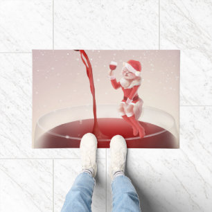 Meowy Christmas Toast Doormat