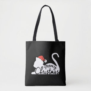 Meowy Christmas Tote Bag