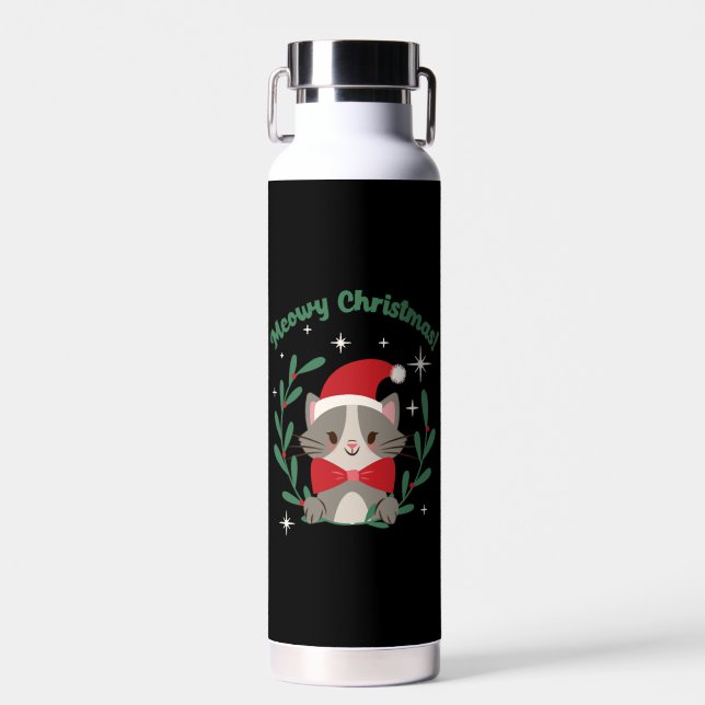 Meowy Christmas     Water Bottle (Front)