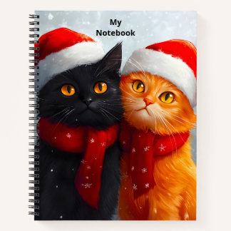 Meowy Christmas Winter Love Notebook