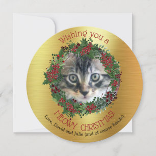 MEOWY CHRISTMAS     Your Cat Photo Card