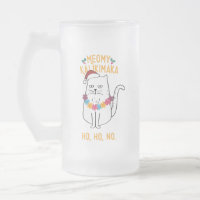 Meowy Kalikimaka Funny Cat Santa Hat Christmas