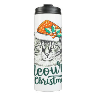 Meowy kitty Christmas   Thermal Tumbler