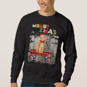 Meowy Kitty Xmas Seasons Greetings Sweatshirt