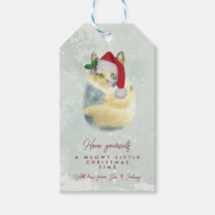 Meowy Little Christmas time holiday gift tags