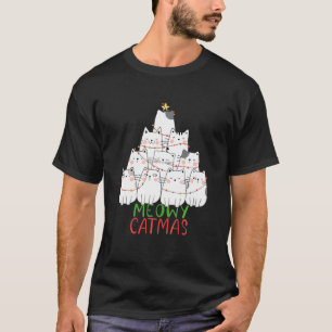 Meowy Merry Catmas Xmas Funny Cute Cat Christmas 2 T-Shirt