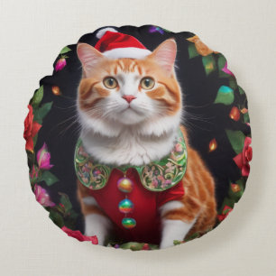  Meowy  Round Cushion