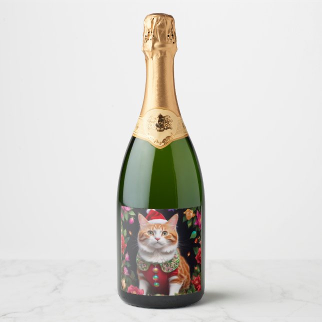  Meowy  Sparkling Wine Label (Front)
