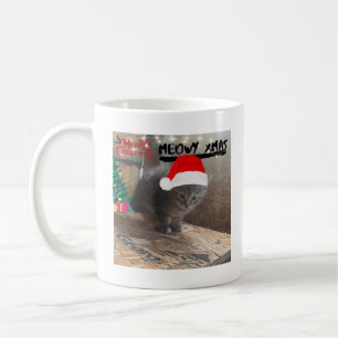 "Meowy Xmas" Christmas Mugs Funny