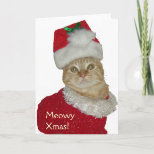 "Meowy Xmas" greeting card