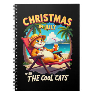 Meowy Xmas Summer Christmas In July Chillin Cool C Notebook
