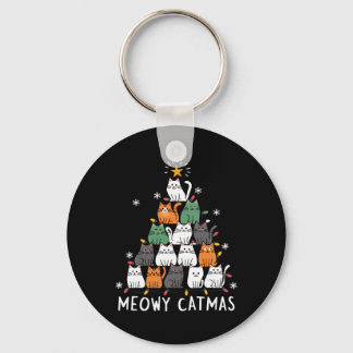 Meowys Christmas Squad Cat Santa Hats Present Anim Key Ring