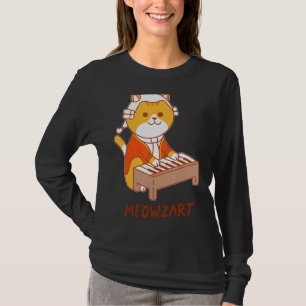 Meowzart Classical Music Cat Piano Organ Player T-Shirt