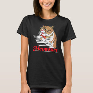 Meowzart Piano Cat Musician Musical Instrument Pia T-Shirt
