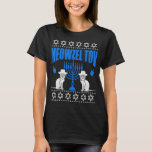 Meowzel Tov Chanukah Jewish Cat Hanukkah Ugly Swea T-Shirt<br><div class="desc">Meowzel Tov Chanukah Jewish Cat Hanukkah Ugly Sweater</div>