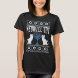 Meowzel Tov Chanukah Jewish Cat Owner Ugly Hanukka T-Shirt<br><div class="desc">Meowzel Tov Chanukah Jewish Cat Owner Ugly Hanukkah 1</div>