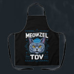 Meowzel Tov Hanukkah Jewish Cat Holiday Apron<br><div class="desc">Meowzel Tov Hanukkah Jewish Cat Holiday</div>
