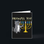 Meowzel Tov Jewish Cat Funny Hanukkah Chanukah Pjs Card<br><div class="desc">Meowzel Tov Jewish Cat Funny Hanukkah Chanukah Pjs Women</div>