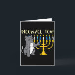 Meowzel Tov Jewish Cat Funny Hanukkah Chanukah Pjs Card<br><div class="desc">Meowzel Tov Jewish Cat Funny Hanukkah Chanukah Pjs Women</div>