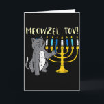 Meowzel Tov Jewish Cat Funny Hanukkah Chanukah Pjs Card<br><div class="desc">Meowzel Tov Jewish Cat Funny Hanukkah Chanukah Pjs Women</div>