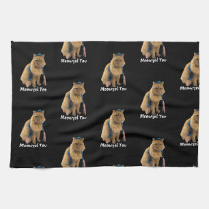 Meowzel Tov Mazel Tov Jewish Cat kitchen towel
