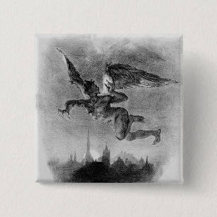 Mephistopheles' Prologue in the Sky 15 Cm Square Badge