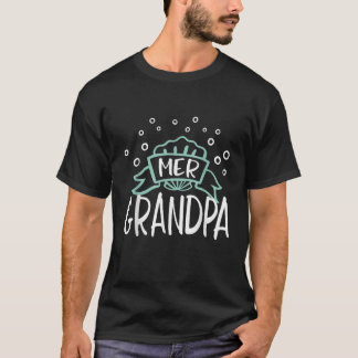 Mer Grandpa Mermaid Matching Family T-Shirt