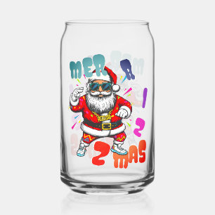Mer rizz mas - Christmas Rizz funny Santa Can Glass
