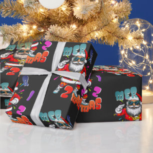 Mer rizz mas - Christmas Rizz funny Santa  Wrapping Paper
