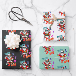 Mer rizz mas - Christmas Rizz funny Santa Wrapping Paper Sheet