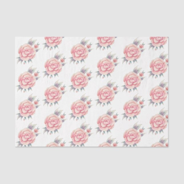 Meraki Pink Floral Series Design 5 Tissue Paper (Front)