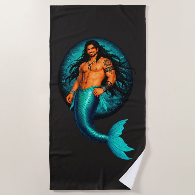 Merbear Lagoon - Cheydan Tidemarsh Beach Towel (Front)