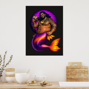 Merbear Lagoon - Maleko Tai Poster
