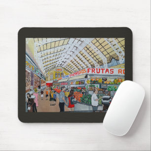 Mercado Central de Valencia Painting by Alfred Fox Mouse Mat