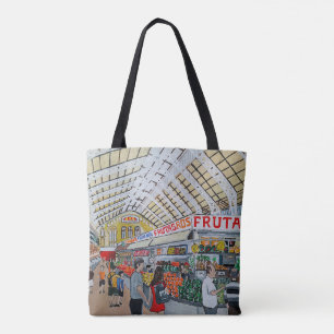 Mercado Central de Valencia Painting by Alfred Fox Tote Bag